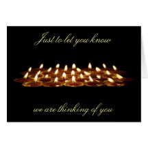 Black Candles Thinking of You Card