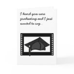 Black Cap Black Tassel Greeting Card
