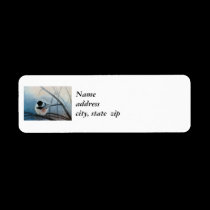 Black Capped Chickadee Postage Stamps labels