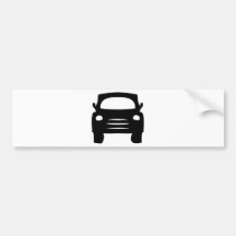 black car icon bumper stickers