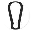 black carabiner icon stickers