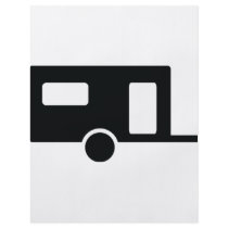 black caravan icon flyer design