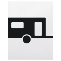 black caravan icon letterhead design
