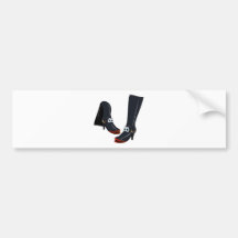 black cartoon boots bumper sticker
