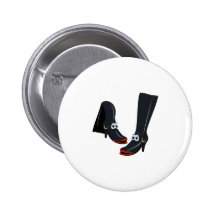 black cartoon boots button