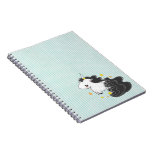 Black cartoon unicorn with stars notebook notebooks