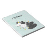 Black cartoon unicorn with stars notepad notepads