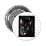 Black cat #1 button