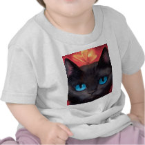 Black Cat Art  & Butterfly - Multi Tees