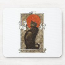 Black Cat - Art Nouveau - Theophile Steinlen Mouse Pads