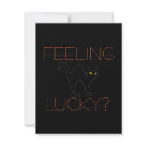 Black Cat Bad Luck Custom Invitations