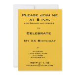 Black Cat Birthday Party Invitation