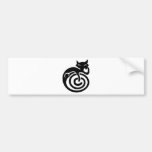 Black cat. bumper sticker