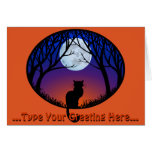 Black Cat Cards Custom Cat Art Cards Personalize