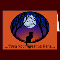 Black Cat Cards Custom Cat Art Cards Personalize cards