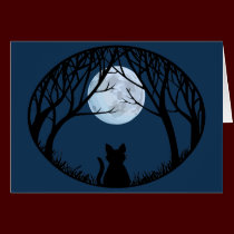Black Cat Cards Custom Halloween Party Invitations cards