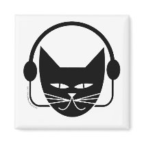Black Cat FM Fridge Magnet