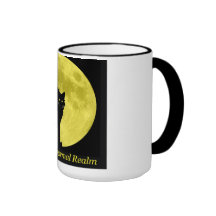 Black Cat & Full Moon | Ringer Mug