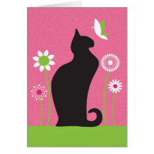 Black Cat Greeting Card