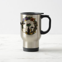 Black Cat Halloween Coffee Mug
