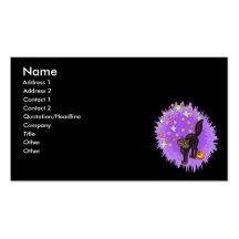 Black Cat Halloween Fireworks Custom Business Card