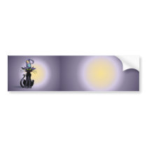 BLACK CAT & HAT by SHARON SHARPE Bumper Stickers