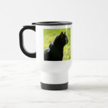 Black Cat in Profile Mug