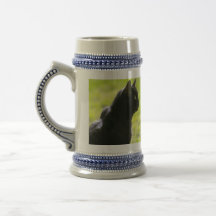 Black Cat in Profile Mugs