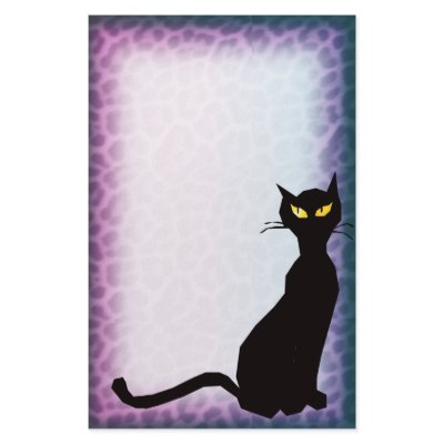 black cat leopard stationery paper by wolffreeborn