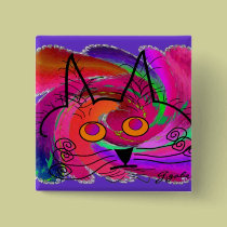 Black Cat Lovers Art Gifts buttons