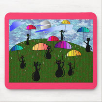 Black Cat Lovers Art Gifts mousepads