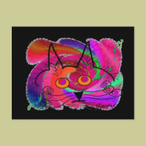 Black Cat Lovers Art Gifts postcards