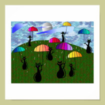 Black Cat Lovers Art Gifts posters