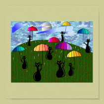 Black Cat Lovers Art Gifts posters