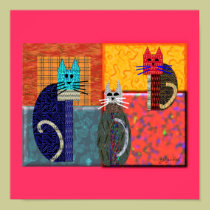 Black Cat Lovers Art Gifts posters