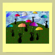 Black Cat Lovers Art Gifts posters