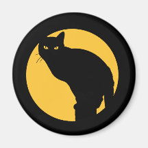 Black Cat Magnet