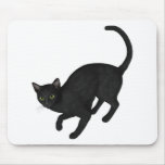 black cat mouse mats