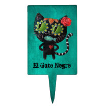 Black Cat of The Dead cake picks