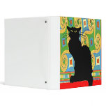 Black Cat on Abstract Wallpaper binders