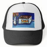 Black cat orange box hats