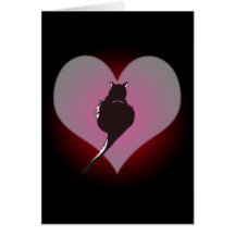 Black Cat Panther My Heart Card