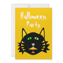 Black Cat Party Invitations
