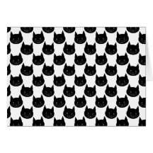Black Cat Pattern. Cards