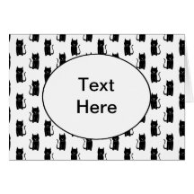 Black cat pattern. greeting cards