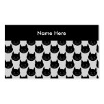 Black Cat Pattern on Light Grey. Business Card Templates