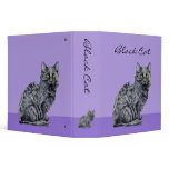 Black Cat purple Avery Binder