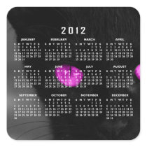 Black Cat Purple Eyes; 2012 Calendar Stickers