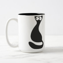 Black Cat Silhouette Mug