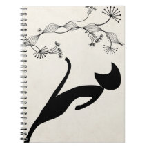 black cat spiral notebooks